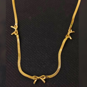 dual heart serpentine chain necklace